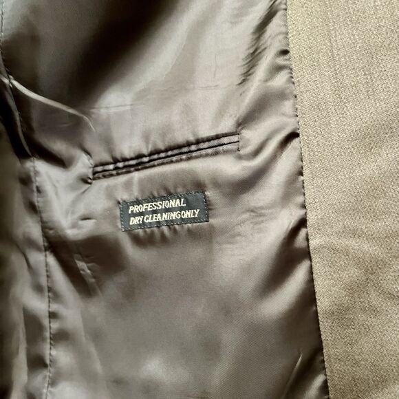 Jones New York Golden Fil Men 42L Brown Blazer Jacket Sport Coat 3 Button READ - Picture 6 of 11
